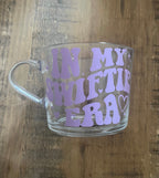 Swiftie The Eras Clear Mug | Swiftie Fan Glass Cup | Swiftie Era Tour themed cup/mug tea/coffee | Taylor Swift Gift | Taylor Swift Fan Merch - The Crafty Bee