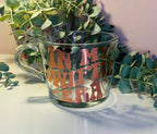 Swiftie The Eras Clear Mug | Swiftie Fan Glass Cup | Swiftie Era Tour themed cup/mug tea/coffee | Taylor Swift Gift | Taylor Swift Fan Merch - The Crafty Bee