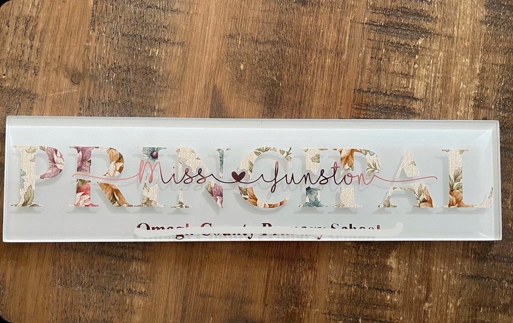 Teacher Gift | Personalised Teacher Tile/Sign/Plaque I Personalised Teacher Retirement Gift I End Of Year Teacher & Headteacher Present - The Crafty Bee