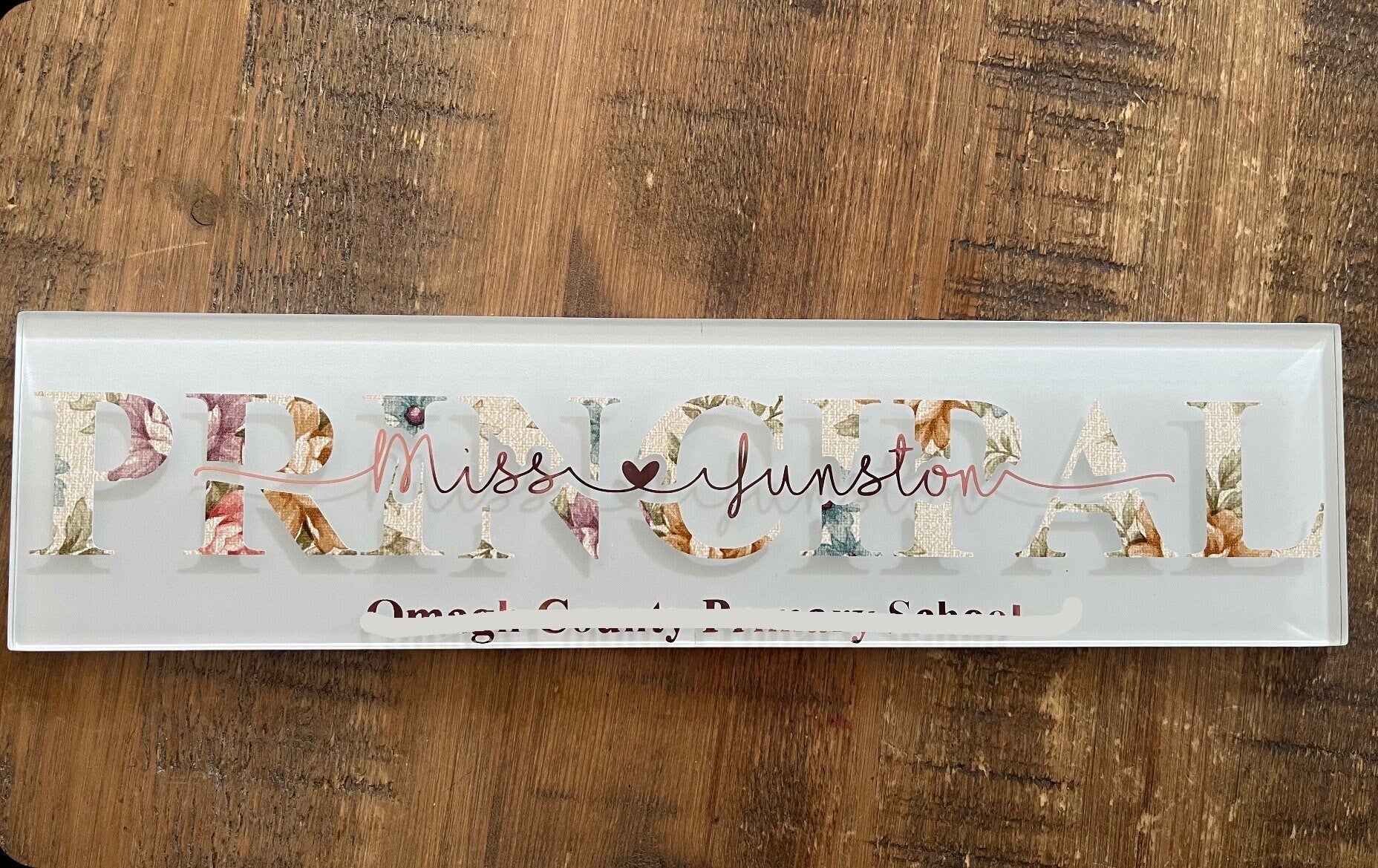 Teacher Gift | Personalised Teacher Tile/Sign/Plaque I Personalised Teacher Retirement Gift I End Of Year Teacher & Headteacher Present - The Crafty Bee