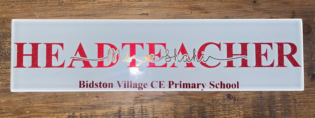 Teacher Gift | Personalised Teacher Tile/Sign/Plaque I Personalised Teacher Retirement Gift I End Of Year Teacher & Headteacher Present - The Crafty Bee