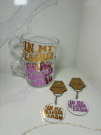 Teacher Gift Set Coffee/Tea Cup | Teacher Era Tumbler Gift set | Teacher Mug, keyring & card gift - The Crafty Bee