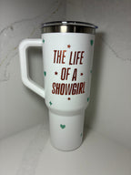 The Life of a Showgirl Cold Cup | Showgirl Era Thermal Cup | Swiftie themed cup/mug tea/coffee | Taylor Swift Gift - The Crafty Bee