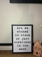 The Stone Roses Lyric Print: Tightrope Song, Manchester Band (A5) - The Crafty Bee