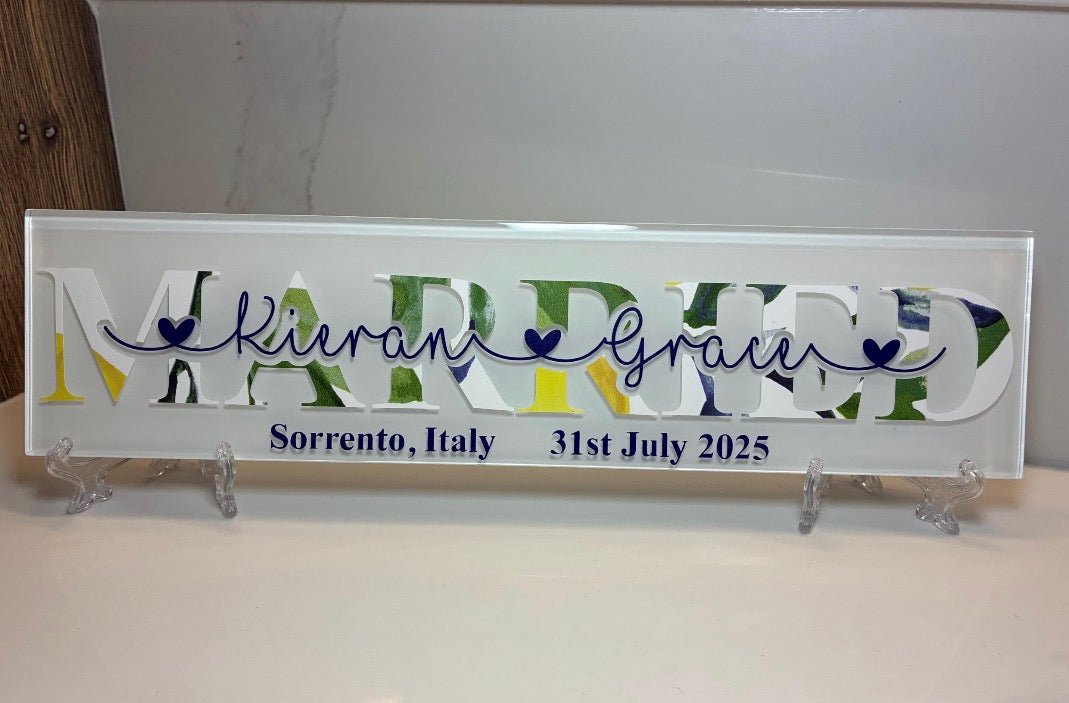 Wedding Gift/Sign for Home: Personalised Wedding Plaque - The Crafty Bee