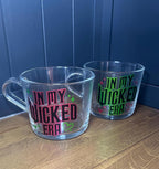 Wicked Clear Mug | In my Wicked Era Glass Cup | Wiked film themed cup/mug tea/coffee | Glinda & Elphaba Gift | Wicked Fan Merch - The Crafty Bee